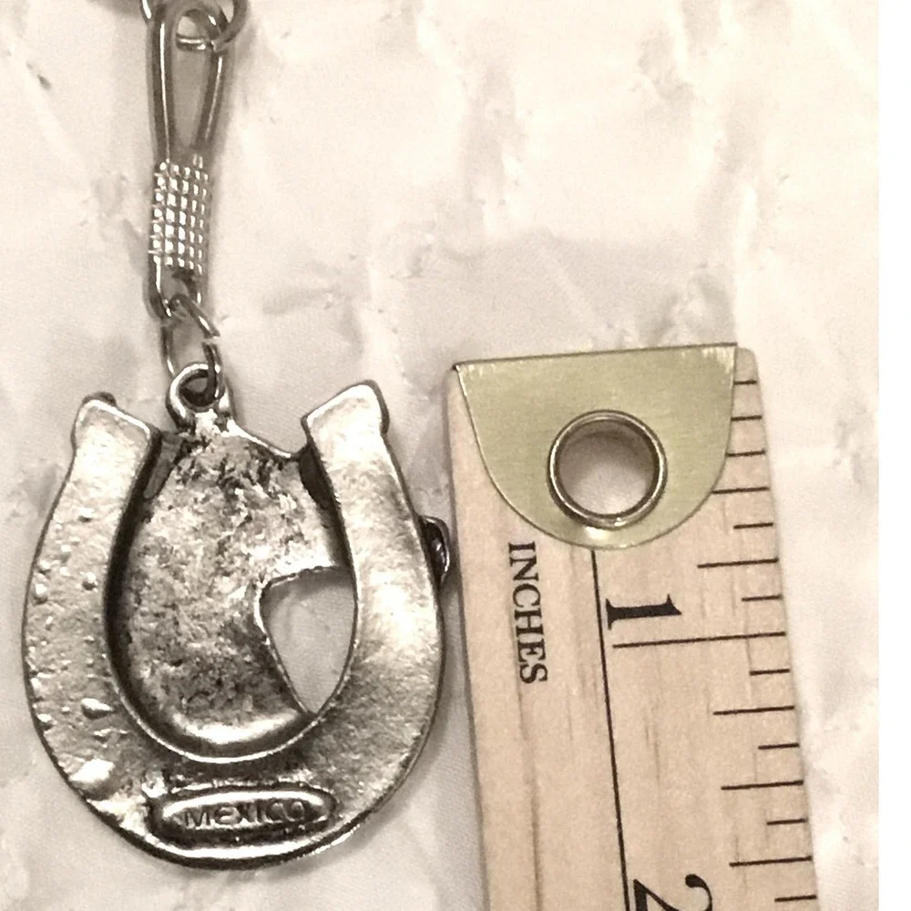 Lucky Horseshoe Horse Head Metal‎ Keychain Charm Souvenir Mexico